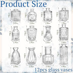 36 Pcs Artificial Flowers Table Centerpiece, Blue Series, Clear - Image 5
