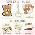 Teddy Bear Baby Shower Guest Book Alternative, Boy Drop Box Frame Keepsake - Image 6