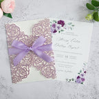 PONATIA 25 Pack Laser Cut Invitations Cards with Envelopes - Image 2