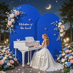 Royal Blue Arch Backdrop Cover 7.2FT 6FT Spandex Arch Covers Stretchy Backdrop Set of 2, Double-Layer Wrinkle Free Wedding Arch Stand Cover Party Backdrop Curtains for Baby Shower Birthday Party Decor - Image 4
