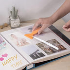 Super Large Photo Album Self Adhesive Scrapbook Album for 4×6 5×7 8×10 10×12 or Bigger Pictures DIY Magnetic Linen Cover Album 80Sheets/160Pages DIY Photo Album(Sky Blue) - Image 3