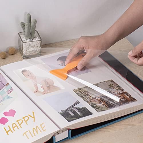Super Large Photo Album Self Adhesive Scrapbook Album for 4×6 5×7 8×10 10×12 or Bigger Pictures DIY Magnetic Linen Cover Album 80Sheets/160Pages DIY Photo Album(Sky Blue) - Image 3