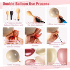 Bear Baby Shower Decorations, 185 Balloon Kit,Dusty Pink, Rose Gold, Peach - Image 5