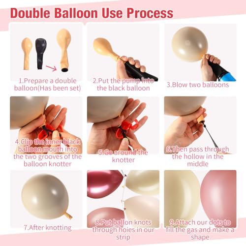 Bear Baby Shower Decorations, 185 Balloon Kit,Dusty Pink, Rose Gold, Peach - Image 5