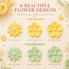 CONFECT Handmade Edible Gum Paste Flower Decorations – Spring Blossom – 60 Piece Assorted Sugar Flower Set with Pearl Centers, Hand Cut Cake Flowers for Cakes, Cupcakes, Cookies & Desserts - Image 3