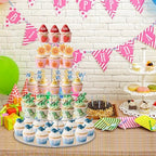 5 Tier Cupcake Stand, Large Round Acrylic Cupcake Tower for Wedding - Image 3