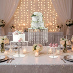 Crystal Cake Stand for Party, Clear Acrylic Cake Stand Sets for Dessert Table, 3Pcs Round Cake and Cupcake Stand for Wedding Birthday Party Event Decorations - Image 3