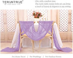 Teruntrue 20 Pack Lilac Cheesecloth Table Runner 17x108 Inch, Boho Gauze Sheer Fabric Cheese Cloth Table Runners for Wedding Party Bridal Shower Baby Shower Birthday Home Decor Garden Farmhouse - Image 4