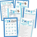Hadley Designs - 50 Blue Baby Prediction And Advice Cards, Trivia Games, etc, 25 Baby Animal Matching, Nursery Rhyme Game - 6 Double Sided Cards by HadleyDesigns