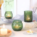 36 Pcs Green Candle Holders Bulk for Wedding Table Centerpieces - Assorted Glass Tea Light Holders for Vintage Wedding Table Centerpieces, Bridal or Baby Shower Decoration - Image 7