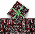 AOFUN Custom Name Text Wrapping Paper For Men Cute Birthday Wrapping Paper Funny Gift Bags For Adults Mens Wrapping Paper Christmas 3 Rolls 58" x 23" - Image 2