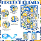 Geyoga 24 Pcs Party Clear Favor Bags with Handles, Capri Lemon - Image 2