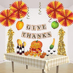 Beistle Tissue Fans – 12-Pack Round Hanging Tissue Paper Decorations for Fall Festivals, Autumn Celebrations, Harvest Parties and Seasonal Thanksgiving Events, Golden Yellow, Orange and Red, 25" - Image 5