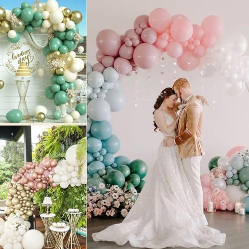 Arch Balloon Stand Kit, 8.2ft & 5ft Free Bending Soft Balloon Flower Backdrop Stands Set with Water Base for Birthday Party Decorations Baby Shower Wedding Graduation Balloons Decor - Image 6