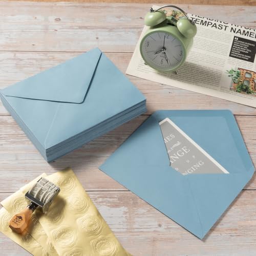 100 Pieces A6 Envelopes 4x6 Dusty-Blue, 6 1/2 x 4 3/4 Inches (Pack of 2) - Image 6