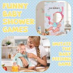 Liitrsh 4 Sets Funny Blindfold Baby Shower Feed Me Baby Shower Games Set - Image 5