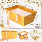 Glenmal 72 Pcs Baskets for Gifts Waterproof Empty Kraft Basket Bulk,Gold - Image 2
