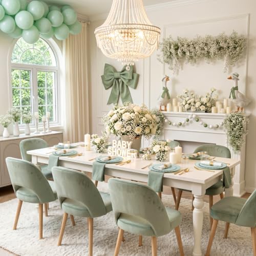 175PCS Sage Green Plastic Plates Heavy-Duty for Party & Baby Shower - Image 5