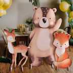 Leinuosen 3 Pcs Large Woodland Animal Cutouts Baby Shower Party, Woodland - Image 6