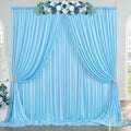 10ft x 10ft Wrinkle Free Baby Blue Backdrop Curtain for Parties, Polyester Blue Photo Backdrop Drapes 2 Panels 5x10ft for Wedding Party Photography Background Baby Shower Birthday Decor by ENJOYYOURPARTY