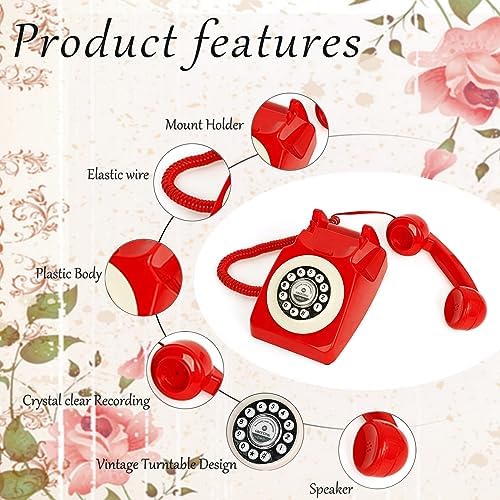 Audio Guest Book Wedding Phone, Record Customized Audio Message with Guest Book Retro Phone Audio GuestBook for Wedding Birthday Party Confession Audio Message Voicemail (White) - Image 5
