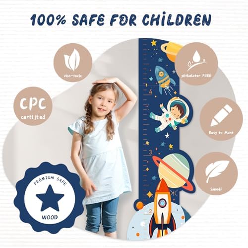 Custom Kid Measuring Wood Growth Chart for Wall with Name - Image 6