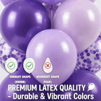 Balloon Column Kit Set of 2 With Balloons Included - with Base, and Pole,Balloon Tower Backdrop Decoration for Wedding, Baby Shower, Birthday Party, or Bachelorette Parties (Enigmatic Purple) - Image 5