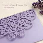 50 pcs Purple Wedding Invitations 5×7 Personalized Invitation with Envelope - Image 4