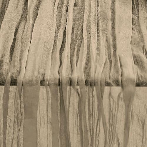 10 Pack Khaki Cheesecloth Table Runner 35x120 Inch 10Ft Rustic Gauze Cheese Cloth Table Runner Sheer Cheesecloth Table Runners for Wedding Party Bridal Shower Decoration - Image 5