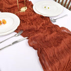6 Pack Terracotta Cheesecloth Table Runner 10Ft 23 x 120 Inch - Image 6