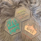 50 Pcs Clear Acrylic Table Place Cards with Stands Wedding Seating Name Tags DIY Decor - Image 2