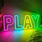 SYLHOME Play Led Neon Light Sign Colorful Kids Room Playroom Wall Decor - Image 2
