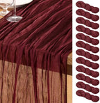 DeZerlor Burgundy Cheesecloth Table Runners 12 Pack Christmas Runners by DeZerlor