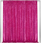 Hot Pink Sequin Backdrop Curtain Panels Stage 2 Pcs 5FTx10FT Wedding Party Background Drapes by SoarDream