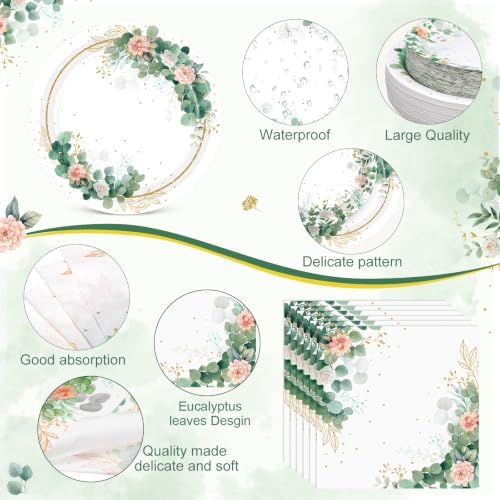 Ceenna Greenery Party Supply Decoration for 50, Sage Green - Image 3