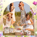 Abbylike 12 Pcs Floral Gift Bag Small Flower Tote Bag,Pastel Wildflowers - Image 5