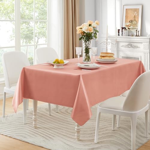 6 Pack Square Satin Table Cover, 52 x 52 Inches, Rose Gold - Image 5
