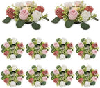NUPTIO Small Flower Rings for Centerpieces: Candle Rose Wreath, 9.05 Inch by Nuptio