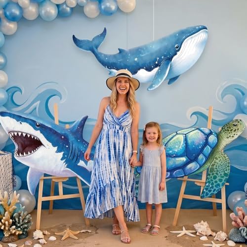 Weysat 3 Pcs Large Sea Party Stand Under the Sea Party Decorations Set - Image 5