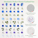 Livole 6Pcs 36Ft Wildflower Garland with Bow Hanging Flower Wall Backdrop - Image 5