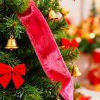 Meseey 4 Inch Wide Hot Pink Velvet Wired Ribbon, 20 Yards Velvet Ribbon with Wire Edge for Christmas Tree, Wreaths, Gift Wrapping, Bows, Crafts and Holiday Decorations - Image 7