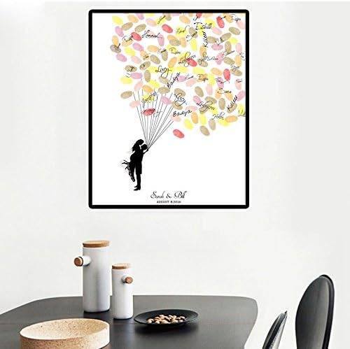 Personalized Wedding Guestbook Alternative Loved Couple Fingerprint Signature Guest Book for Wedding Favors Party Decorations-80x120cm - Image 4