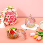 Tanlade 8 Pcs Glass Candy Jar with Lids Crystal Decorative Small Candy Dish Apothecary Jar with Lids Covered Glass Bowl Cute Jewelry Box Cookie Snack for Home Party Wedding (Colored) - Image 2