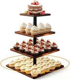 4 Tier Cupcake Stand for 50 Cupcakes,360°Wooden Cake Dessert Tower Holder by Unknown
