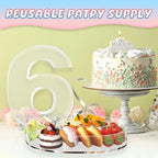 13.8" Extra Large Acrylic Number Charcuterie Board Box, Reusable Fillable Number Cake Candy Dish Display Serving Tray for Birthday Anniversary Party Decoration (6) - Image 4