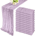 35x120 Inch Light Purple Cheesecloth Table Runner Wedding Party Decor by Fivenl