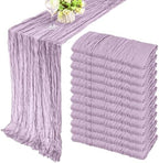 35x120 Inch Light Purple Cheesecloth Table Runner Wedding Party Decor by Fivenl