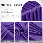 20x12 Deep Purple Backdrop Curtains for Wedding Party 4 Panel 5×12FT Tall - Image 6