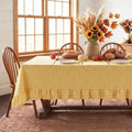 Eternal Beauty Gingham Ruffled Tablecloth Butter Yellow White 52x70 Wedding by EternalBeauty