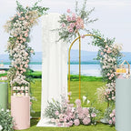 Snughome Arch Backdrop Stand, Set of 2 Metal Balloon Arch Stand (7.2FT+6FT), Gold Wedding Arch Frame for Party, Baby Shower, Holiday, Ideal for Balloon Flower - Image 6